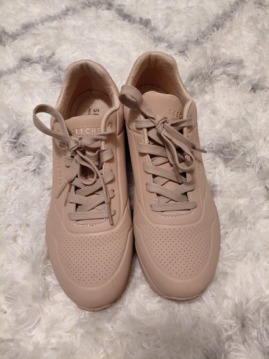 Skechers Shoes - Skechers Women's Beige Casual Lace-Up Sneakers